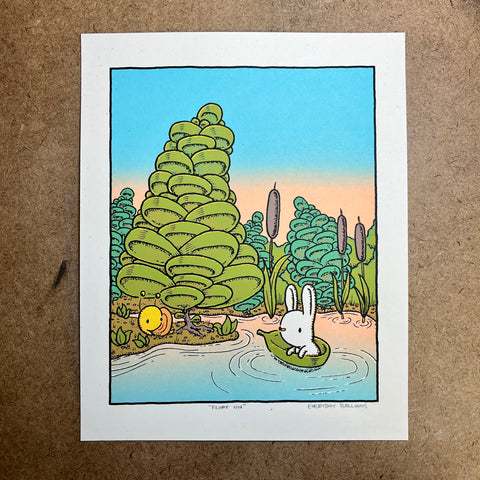 float on screen print (8x10)