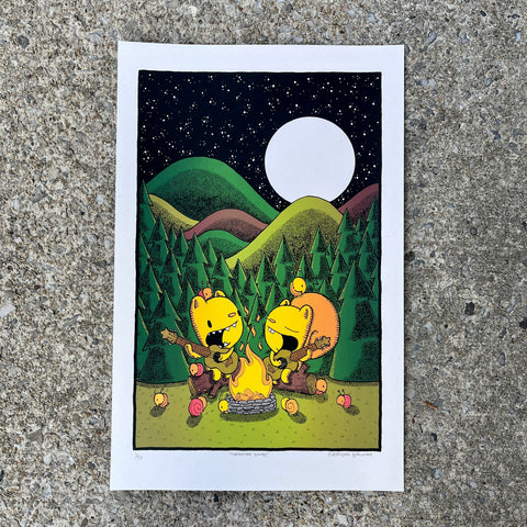 campfire songs screen print (11x17)